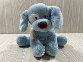 Baby Gund Spunky blue white plush barking stuffed puppy dog 058376 with sound - £9.32 GBP