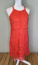 she + sky NWT women’s lace Sleeveless MIDI dress Size L Red B8 - £12.65 GBP