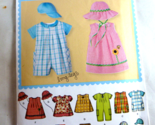 Simplicity Sewing Pattern 1447 XXS-L Toddler Clothing East to Sew Uncut FF - $5.53
