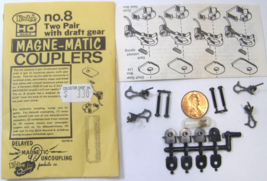 Kadee HO Model RR Parts #8 Magne-Matic Couplers w/Draft Gear   2 Pair   BNR - $3.95