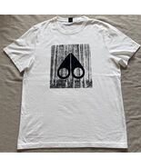 Moose Knuckles Igneous Graphic Logo Cotton T-Shirt White and Black Size M NWOT - $717.17 MXN