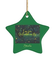 Personalized star firefly ceramic green single-sided ornament, inspirati... - £14.29 GBP