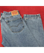Levi&#39;s 505 Blue Jeans Regular Fit Straight Leg Mens 36 x 31 Medium Wash ... - £12.38 GBP