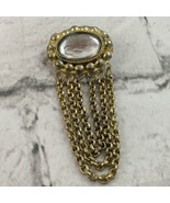 Vintage Brooch Pin Gold Toned Fringe Draped Chains - £15.56 GBP