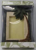 Kc Hawaii 3.5X5 Photo Picture Frame Palmtree Distressd Look Plastic Piccover Nip - £12.07 GBP