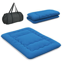 Foldable Futon Mattress with Washable Cover and Carry Bag for Camping Bl... - $108.06
