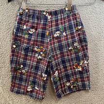 VTG Mickey Mouse Plaid Shorts Small Jerry Leigh - £10.59 GBP