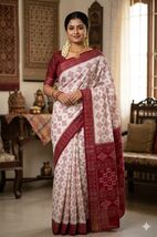 Authentic Sambalpuri Handwoven Cotton Saree - Perfect for Weddings - $99.47