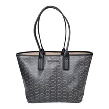 Michael Kors Women Medium Coated Canvas Leather Shoulder Tote Handbag Bag Black - £100.39 GBP