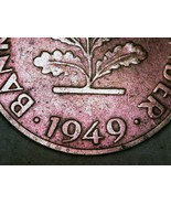 1949-F-10 Pfennig-Rare Magnetized coin-4.0gr. With Errors. VG Condition. - $55.49 CAD
