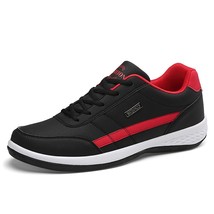 Hot Sale Men&#39;s Leather Casual Shoes Fashion Sneakers Men Breathable Non-slip Vul - £31.13 GBP