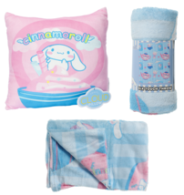 Hello Kitty Cinamaroll BUNDLE 13&quot; Throw Pillow + 40x50 Throw Blanket San... - £27.75 GBP