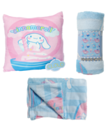 Hello Kitty Cinamaroll BUNDLE 13&quot; Throw Pillow + 40x50 Throw Blanket San... - £27.37 GBP