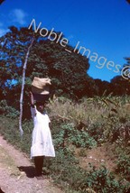 1959 Local Girl Carrying Bundle, Poverty Cap-Haitien, Haiti Kodachrome Slide - £3.16 GBP