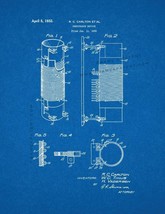 Inductance Device Patent Print - Blueprint - $7.95+