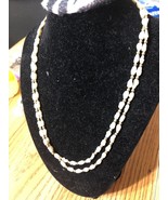 Vintage Freshwater Pearls Necklace  With 14K Gold Beads - $256.55 CAD