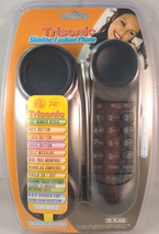 Black Wall Desk Corded Slim Home Telephone Landline Lighted Flashing Led Ringer - £14.86 GBP