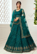 Beautiful Rama Green Wedding Lehenga Choli - £136.05 GBP