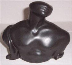 Handmade Man Ceramic Bust Mold Head &amp; Shoulder Ceramic Figurine - $111.99