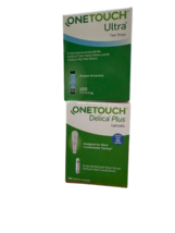 *100 One Touch Ultra Blue Diabetic Blood Glucose Test Strips With Lancet... - £34.73 GBP