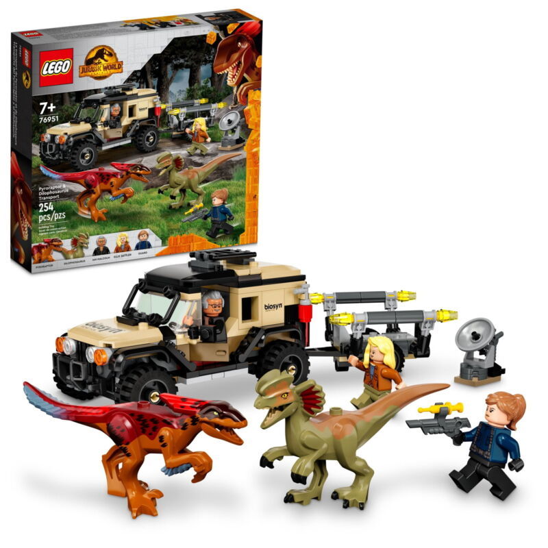 LEGO Jurassic World Dominion Pyroraptor &amp; Dilophosaurus Transport 76951 ... - $69.50