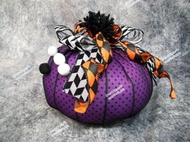 Cute Purple Decorative Pumpkin Halloween Themed Decor Small Plush Decora... - $13.95
