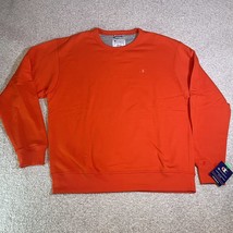 New Champion Men&#39;s Powerblend Crewneck with Logo Sweatshirt Large Orange NWT - £20.02 GBP