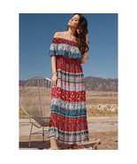 Altar’d State Floral Maxi Dress Boho Off the Shoulder Women’s Size Medium - $61.60 CAD