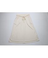 Vintage 70s Streetwear Womens 15 / 16 Sheer Tie Front Knit Skirt Pearl W... - $741.86 MXN