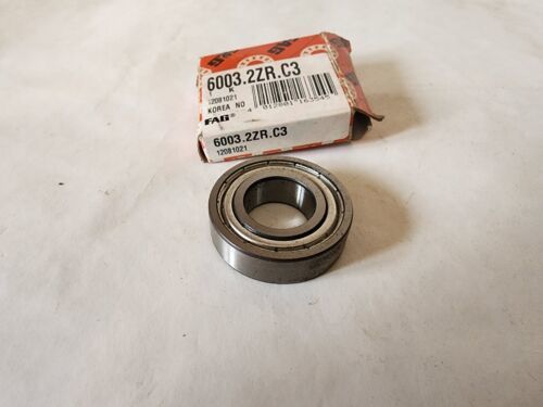 FAG 6003.2ZR.C3 Deep Groove Ball Bearing 35 MM OD x 17 MM ID x 10 MM Wide - $19.99