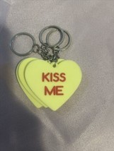 Pink Valentine&#39;s Day Candy “Kiss Me” Keychain Gift. - £4.44 GBP