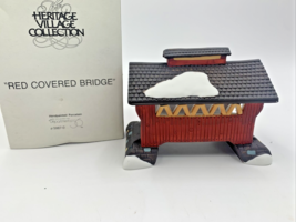 Department Dept 56 Heritage Village Collection RED COVERED BRIDGE #59870 - £13.59 GBP