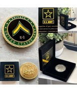 UNITED STATES ARMY -  Rank PRIVATE E-2 Challenge Coin with Special Army ... - $479.59 MXN