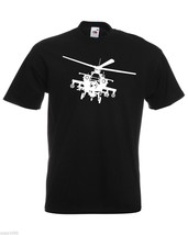 Mens T-Shirt Army Helicopter, War Machine Guns Shirts, Military Copter Shirt - £19.77 GBP