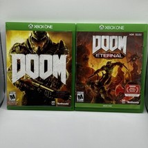 Doom 2016 &amp; Doom Eternal  Xbox One / Xbox Series X Complete Bundle Lot Pair - VG - £11.70 GBP