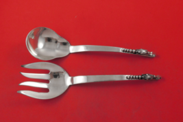 Blossom by Ramirez Mexican Sterling Silver Salad Serving Set 2pc 8 1/2&quot; - £307.83 GBP