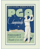 Vintage 1930s PGA Champion Golf Poster Pinehurst Golfer Wall Art Decor Gift - $21.99+