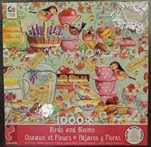 Ceaco 1000 Pc Puzzle Birds and Blooms Tea Party 26x19 inch New V28 - £11.91 GBP