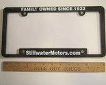 LICENSE PLATE Plastic Car Tag Frame STILLWATER MOTORS Since 1922 14E - $17.28