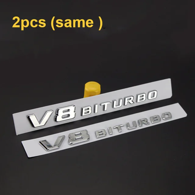 Letter Emblem for Mercedes Benz AMG V12BITURBO V8 BITURBO 4MATIC+ TURBO 4MATIC C