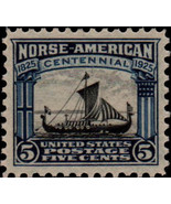 1925 5c Norse-American Viking Ship Scott 621 Mint F/VF NH - $17.75 CAD