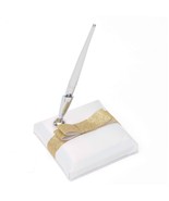 Gartner Studios Wedding Collection Pen White Satin Holder Gold Glitter Bow - €13,75 EUR