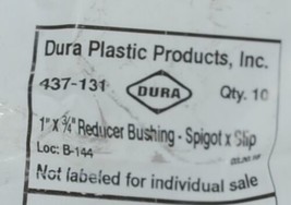 Dura Plastic Products 437 131 Reducer Bushing Spigot x Slip 1 Inch x 3/4 Inch image 2