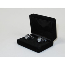Men's Fashion Cufflinks By J.Valintin Silver/Gold Plated With Crystals JVC-6 image 3