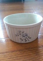 Southampton Stoneware Custard Bowl/Ramekin -White Rose - $8.50