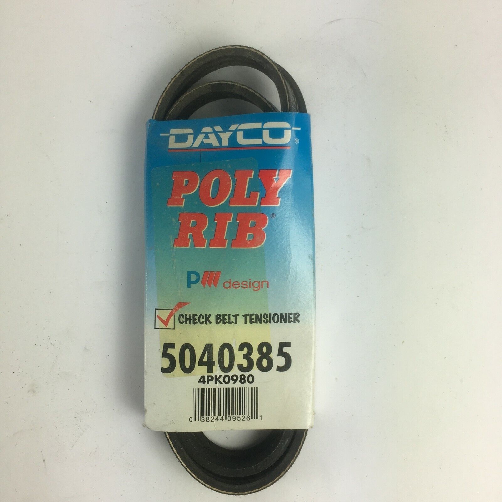 Genuine Dayco Poly Rib Automotive Tensioner Belt 5040385-4PK0980 A2 - $15.99