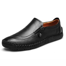 Classic Men Casual Shoes High Quality Leather Men Loafers Flat Spring Autumn Man - £39.14 GBP