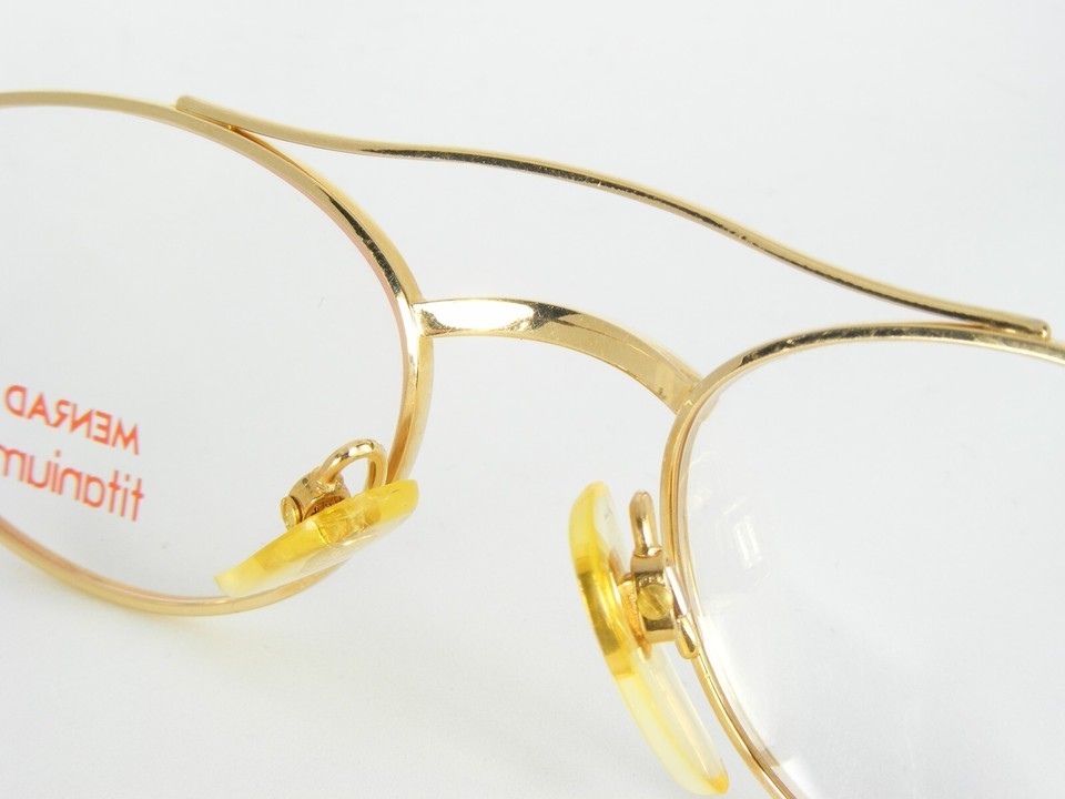 NOS MENRAD TITANIUM MOD. 1414 600 GOLD EYEGLASSES GLASSES FRAME 50-18-130mm Item image 9