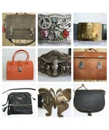 Vintage Genuine Leather Bag Messenger Travel Case Briefcase Handbag Belt... - £36.99 GBP+