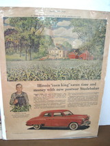Vintage Studebaker Color Advertisement - 1948 Studebaker Color Advertise... - $17.78 CAD